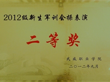 2012級(jí)新生軍訓(xùn)會(huì)操表演二等獎(jiǎng)